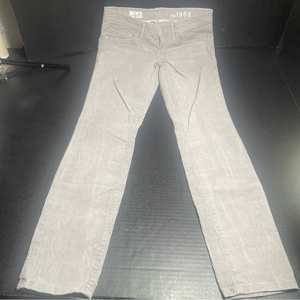 GAP 1969 ALWAYS SKINNY GRAY CORDS 26R